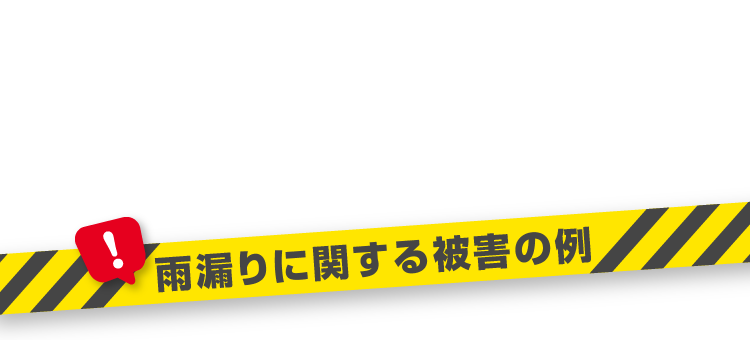 雨漏りに関する被害の例